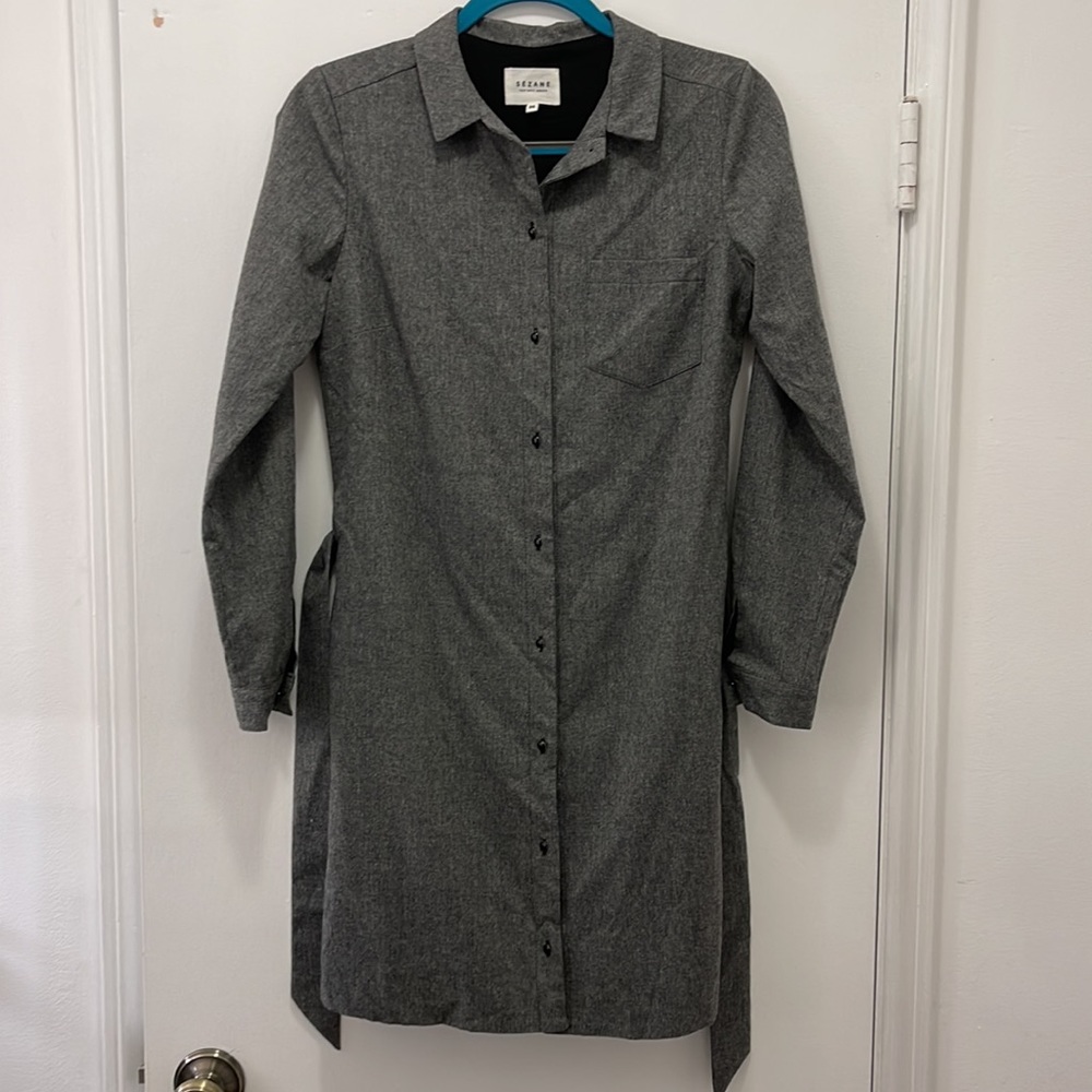 Sezane Grey Camilla Dress, 4 (36) - Picture 3 of 6